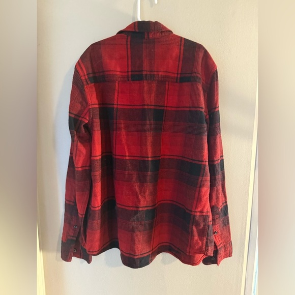 Abercrombie Kids Red and Black Plaid Button Down Shirt - Picture 3 of 6